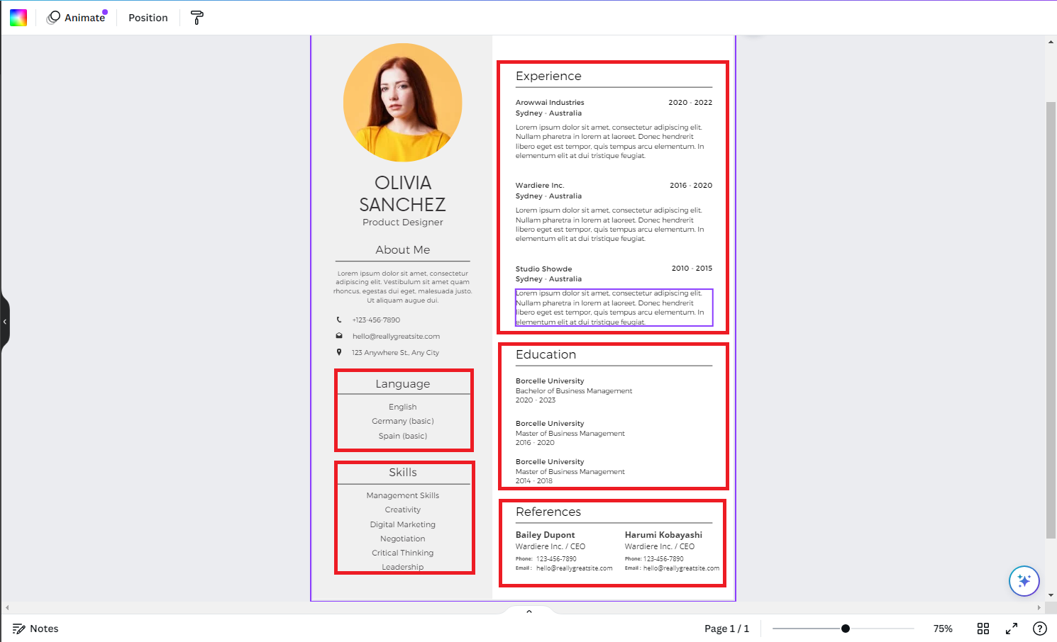 Isi CV