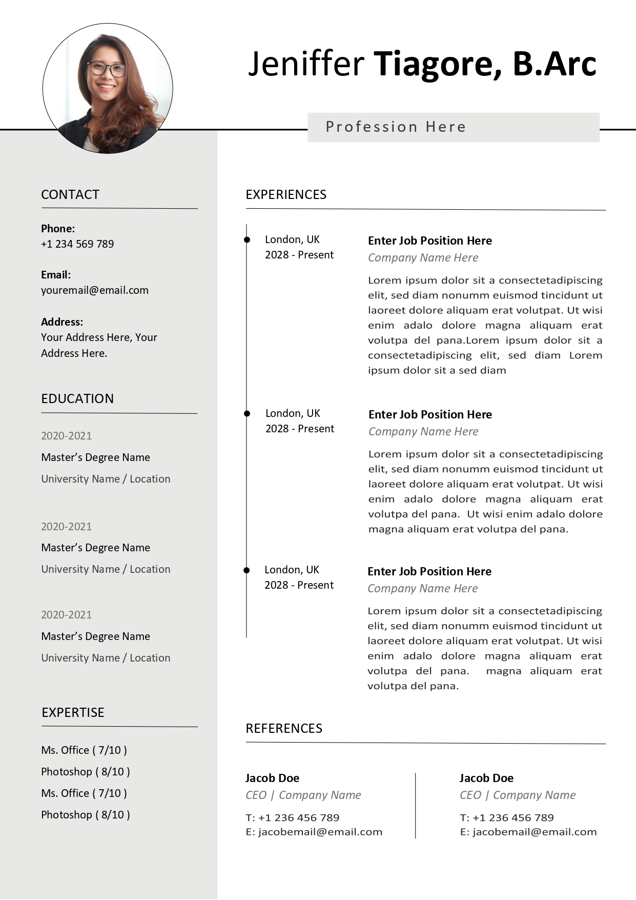 Template CV London