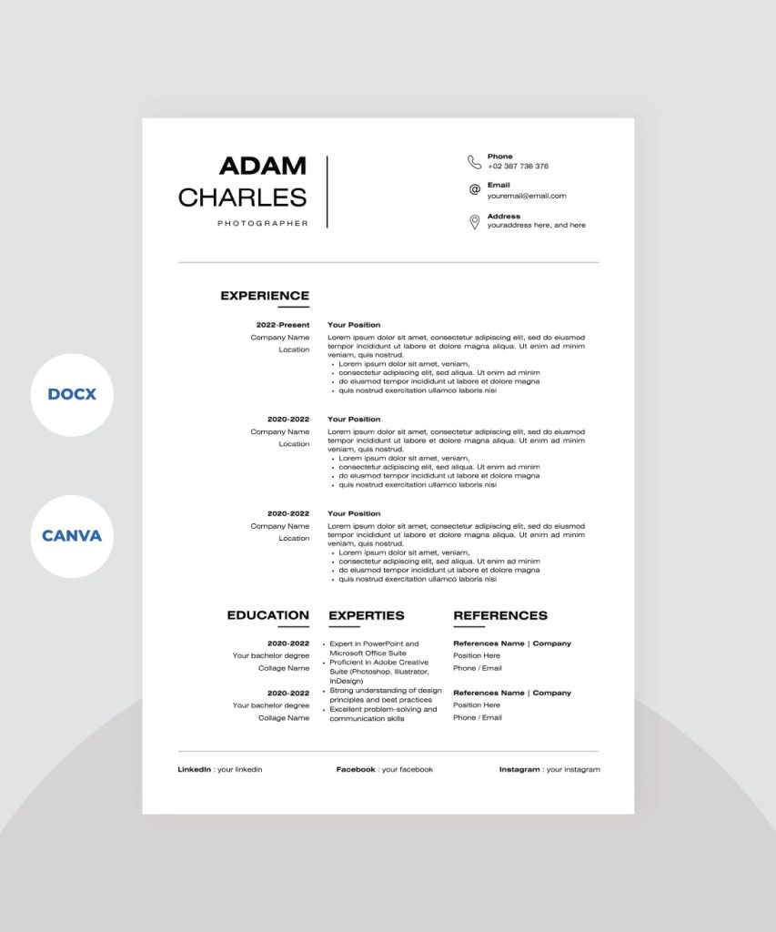 Template CV ATS Friendly Word - CV Resume Indonesia